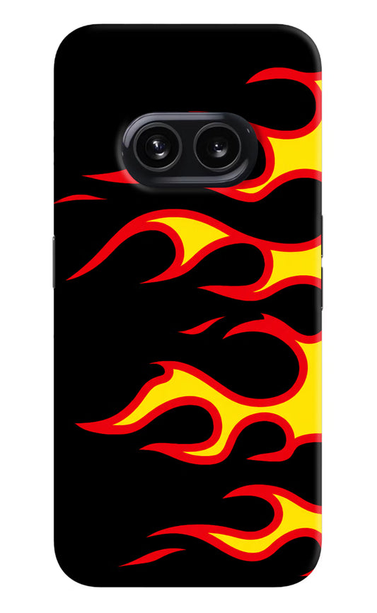 Side Sweep Flames Nothing Phone 2A Hard Case Back Cover by Casekaro