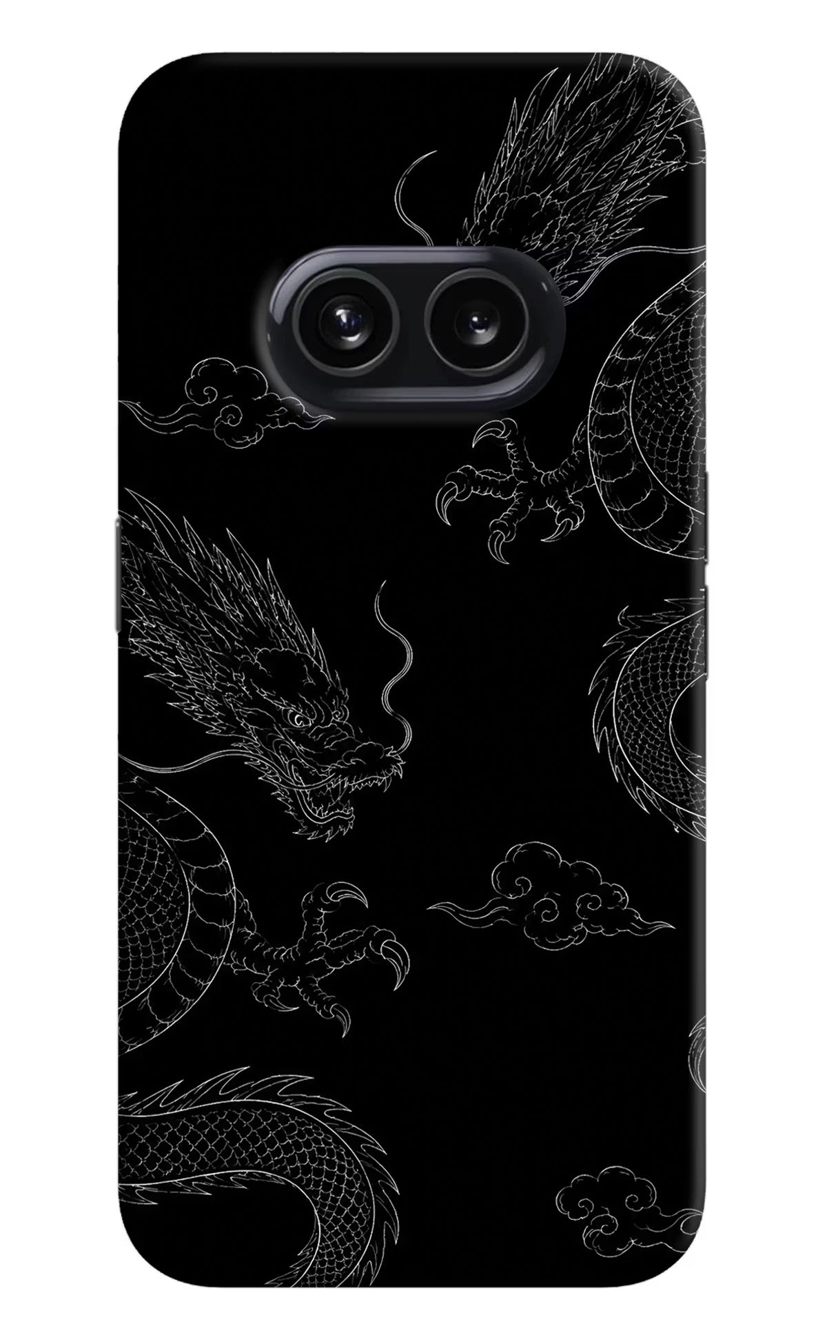 Twin Dragons Nothing Phone 2A Hard Case Back Cover by Casekaro