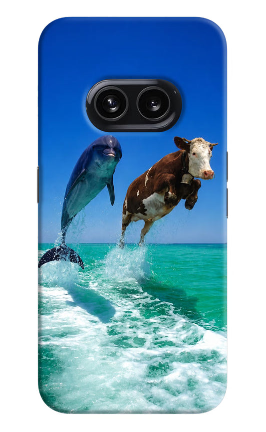 Dolphin vs Cow Nothing Phone 2A Hard Case Back Cover by Casekaro