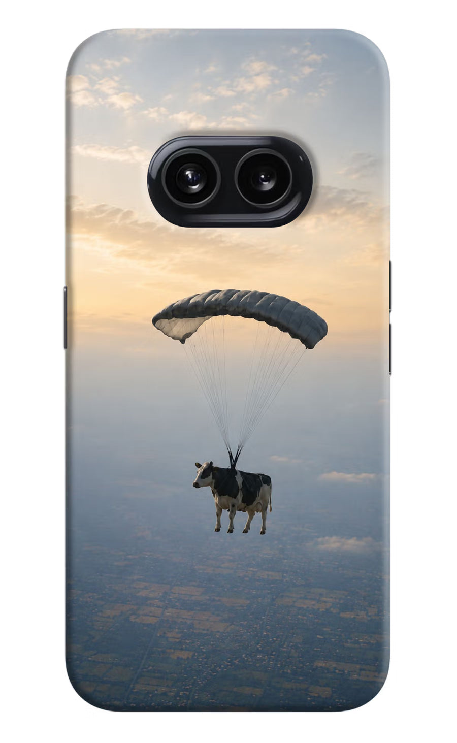 Skydiving Cow Nothing Phone 2A Back Cover, Hard case