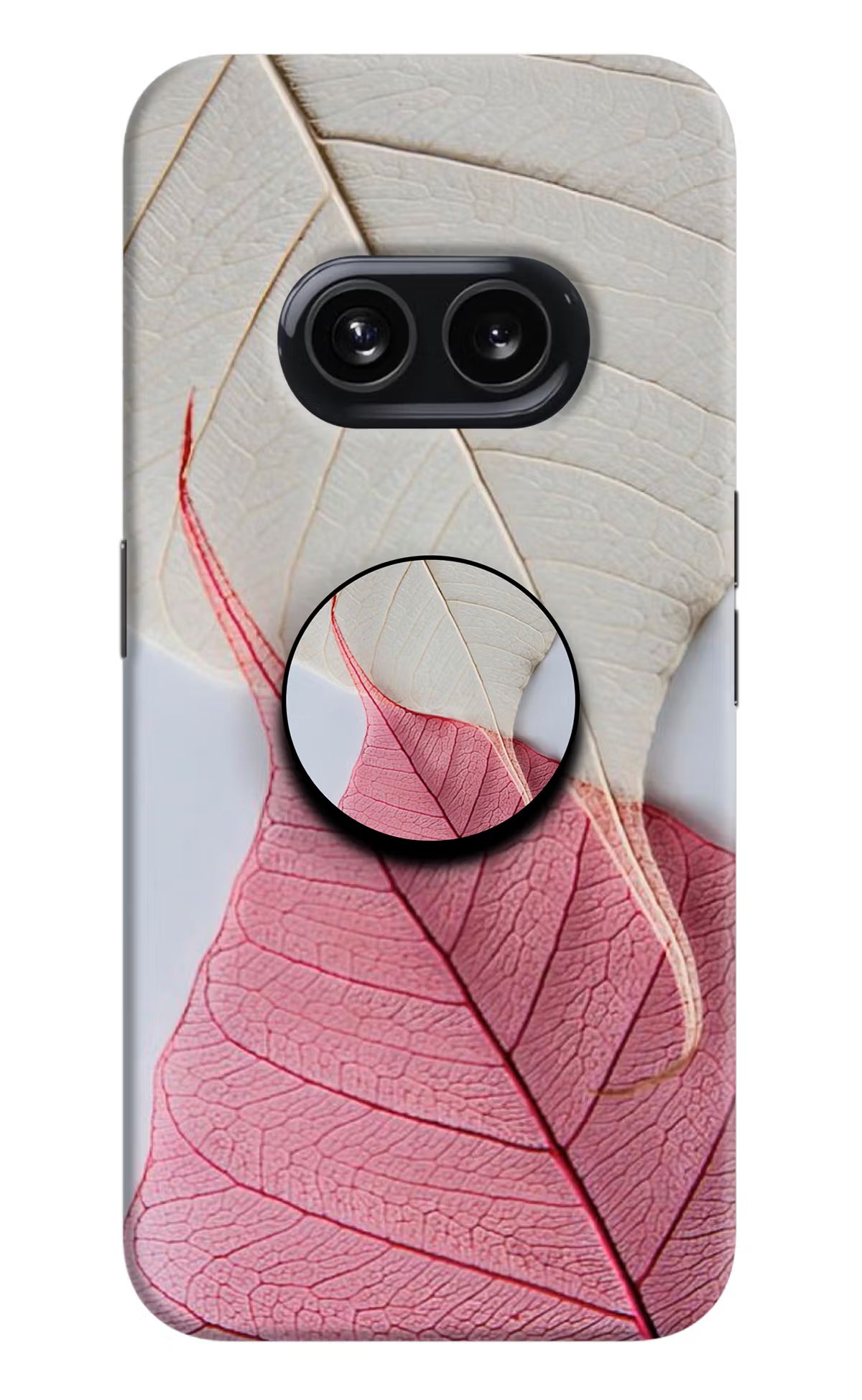 White Pink Leaf Nothing Phone 2A Pop Case by Casekaro