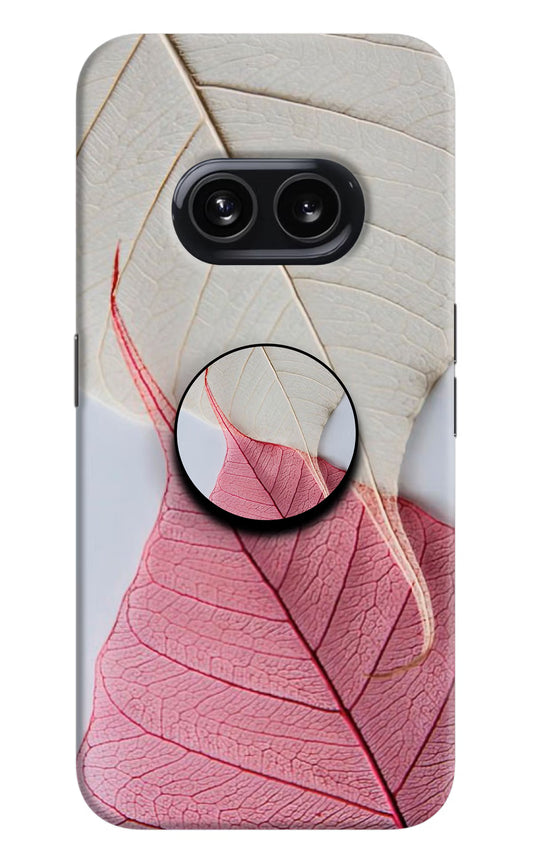 White Pink Leaf Nothing Phone 2A Pop Case by Casekaro