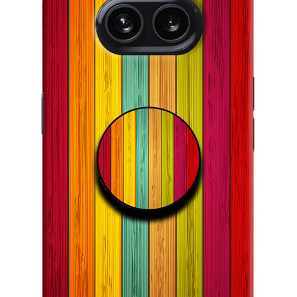 Multicolor Wooden Nothing Phone 2A Pop Case by Casekaro