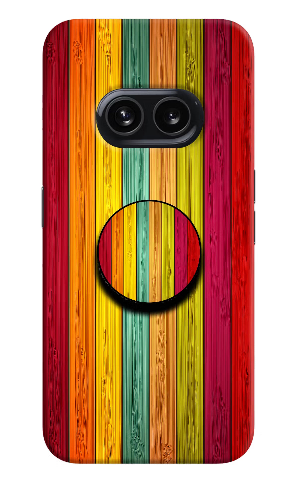 Multicolor Wooden Nothing Phone 2A Pop Case by Casekaro