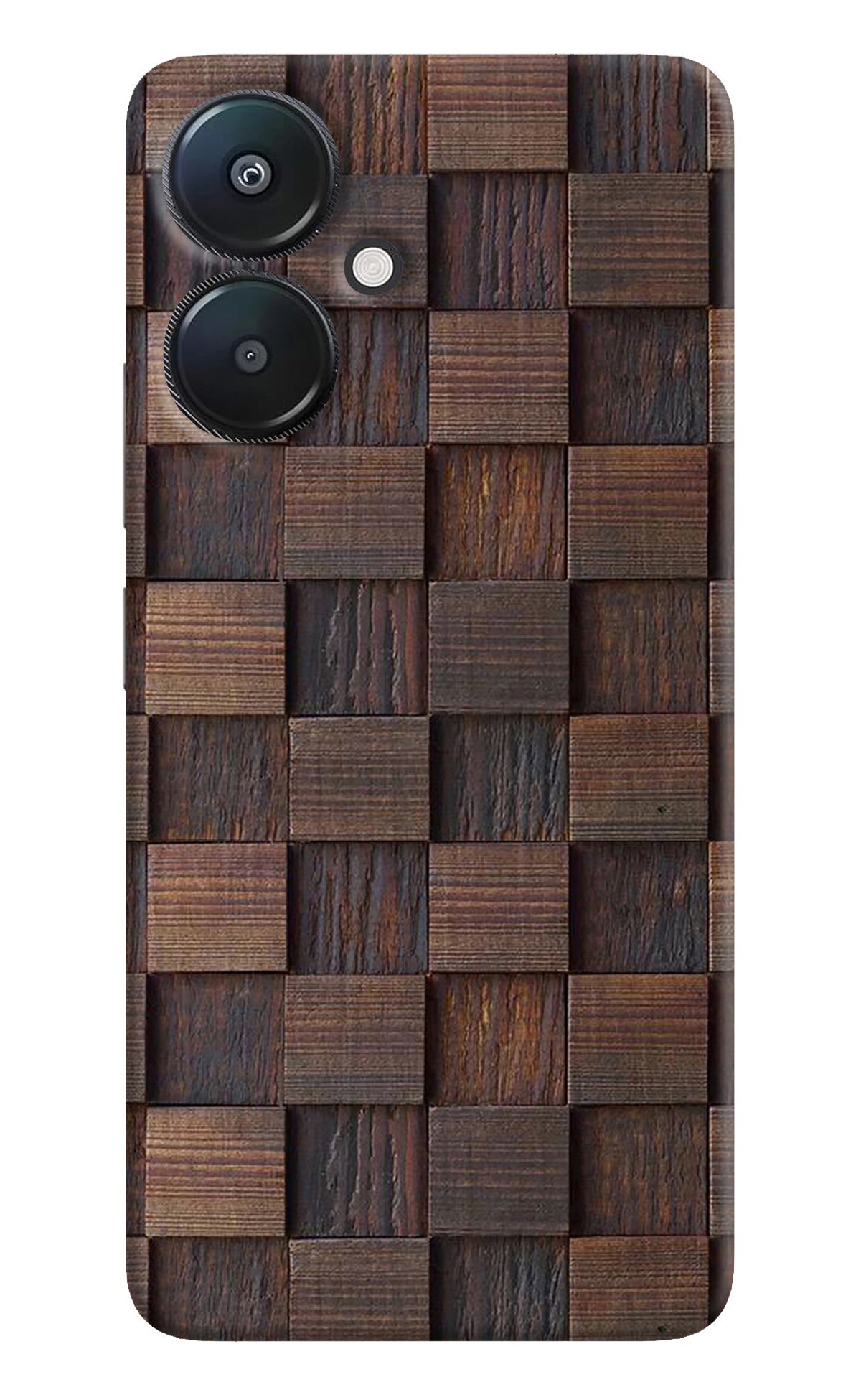 Wooden Cube Design Redmi 13C 5G Back Cover