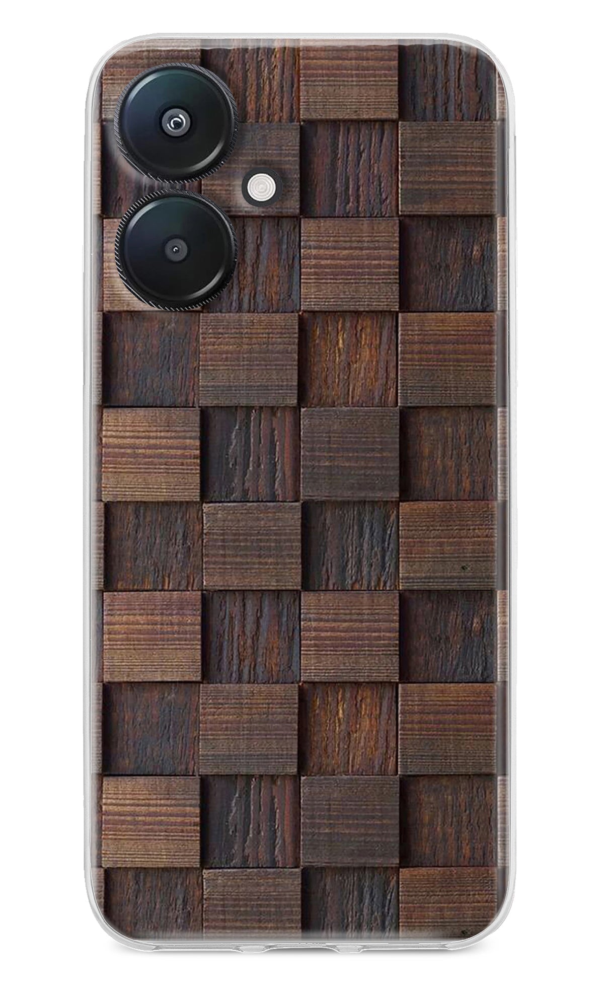 Wooden Cube Design Redmi 13C 5G Back Cover