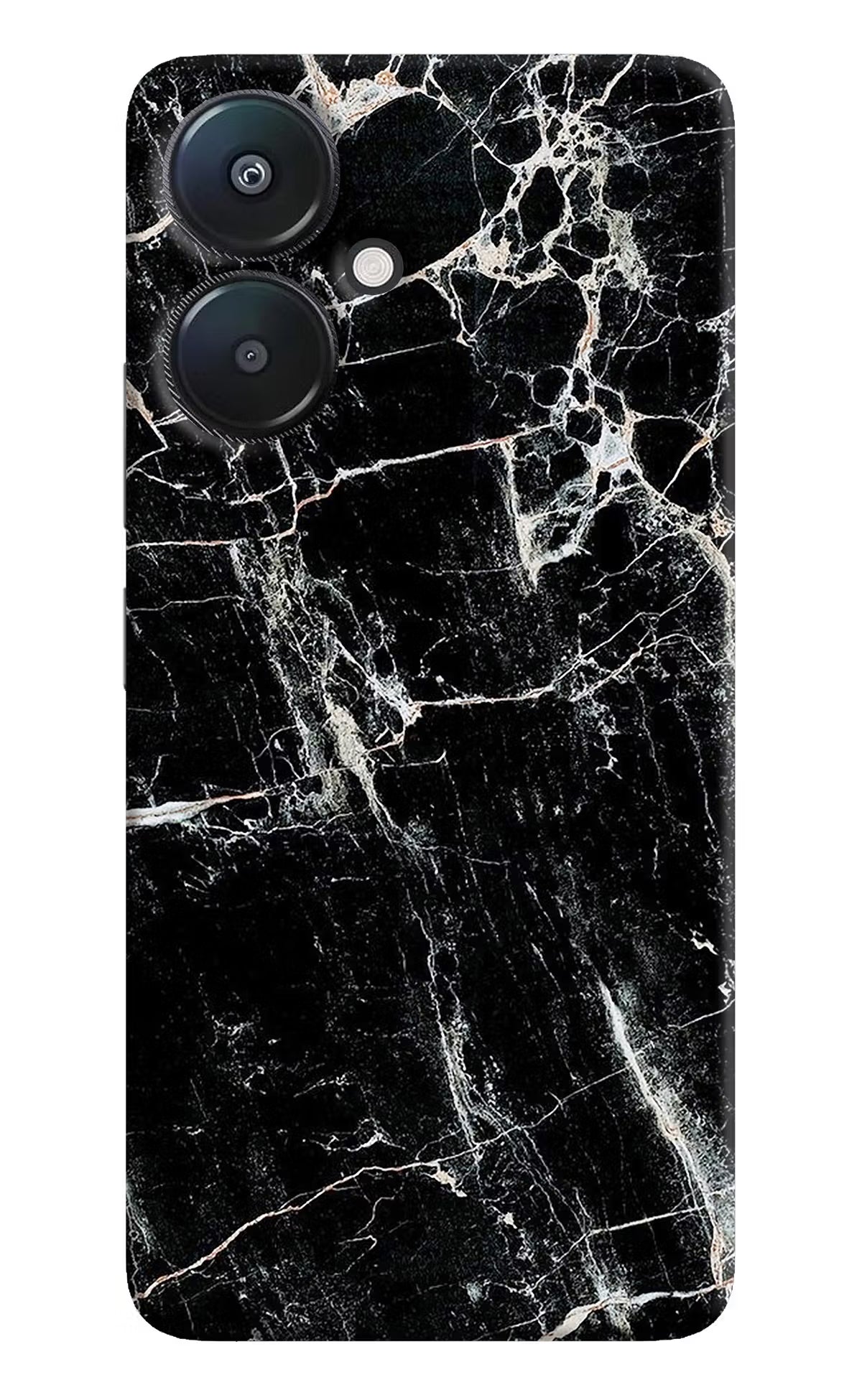 Black Marble Texture Redmi 13C 5G Hard Case Back Cover by Casekaro