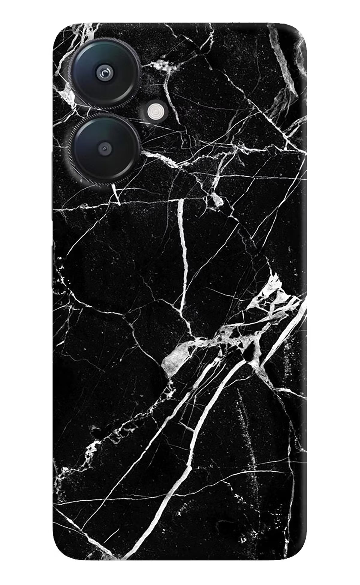 Black Marble Pattern Redmi 13C 5G Hard Case Back Cover by Casekaro