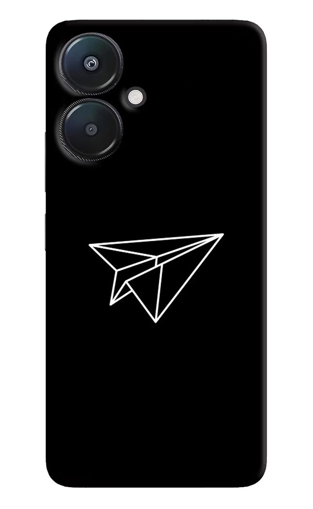 Paper Plane White Redmi 13C 5G Hard Case Back Cover by Casekaro
