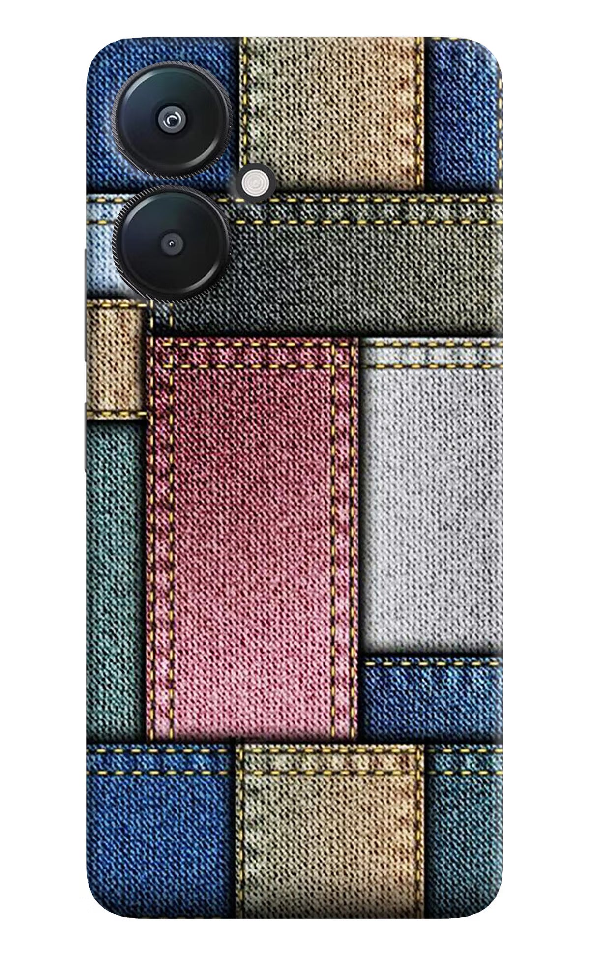 Multicolor Jeans Redmi 13C 5G Hard Case Back Cover by Casekaro
