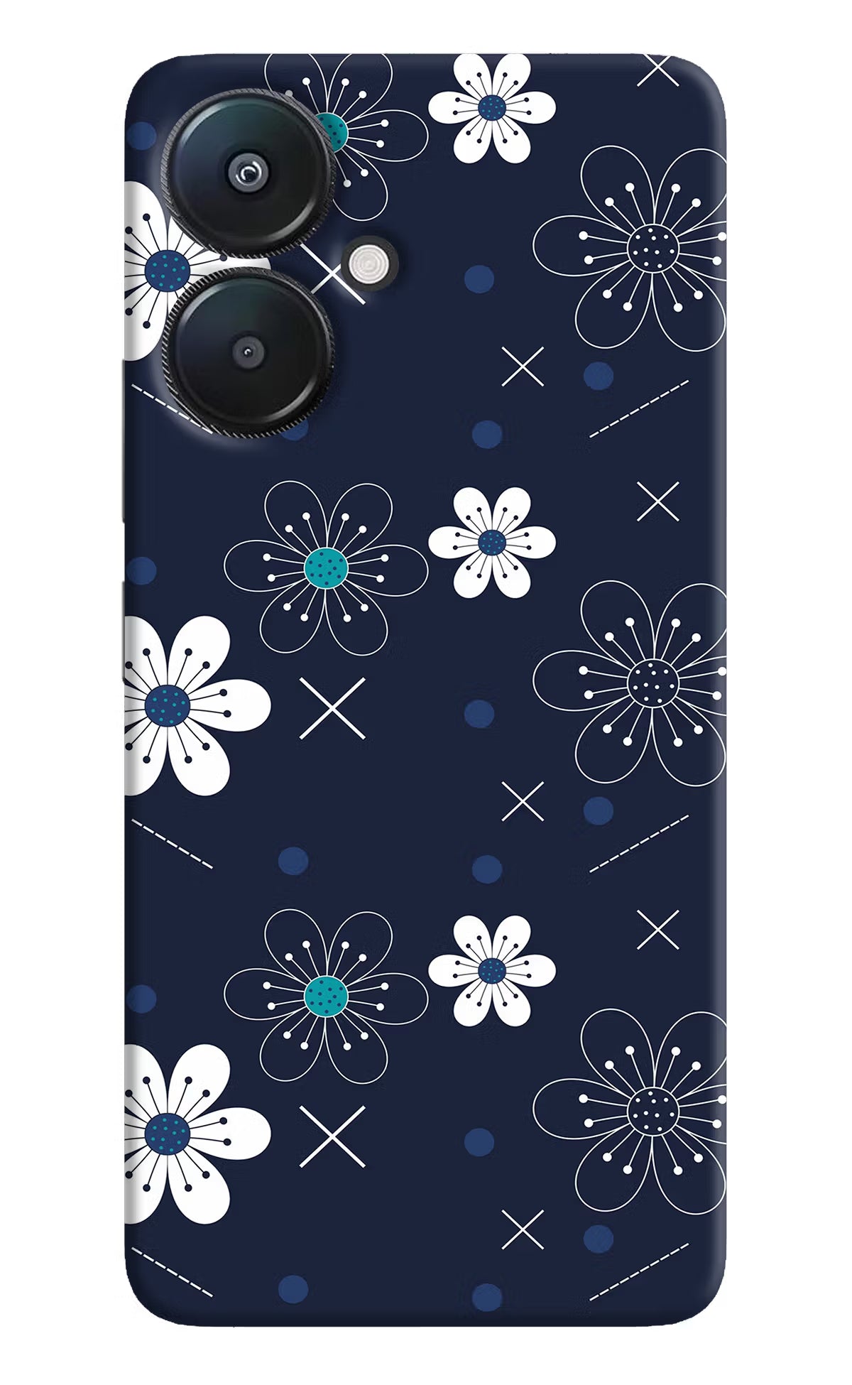 Flowers Redmi 13C 5G Hard Case Back Cover by Casekaro
