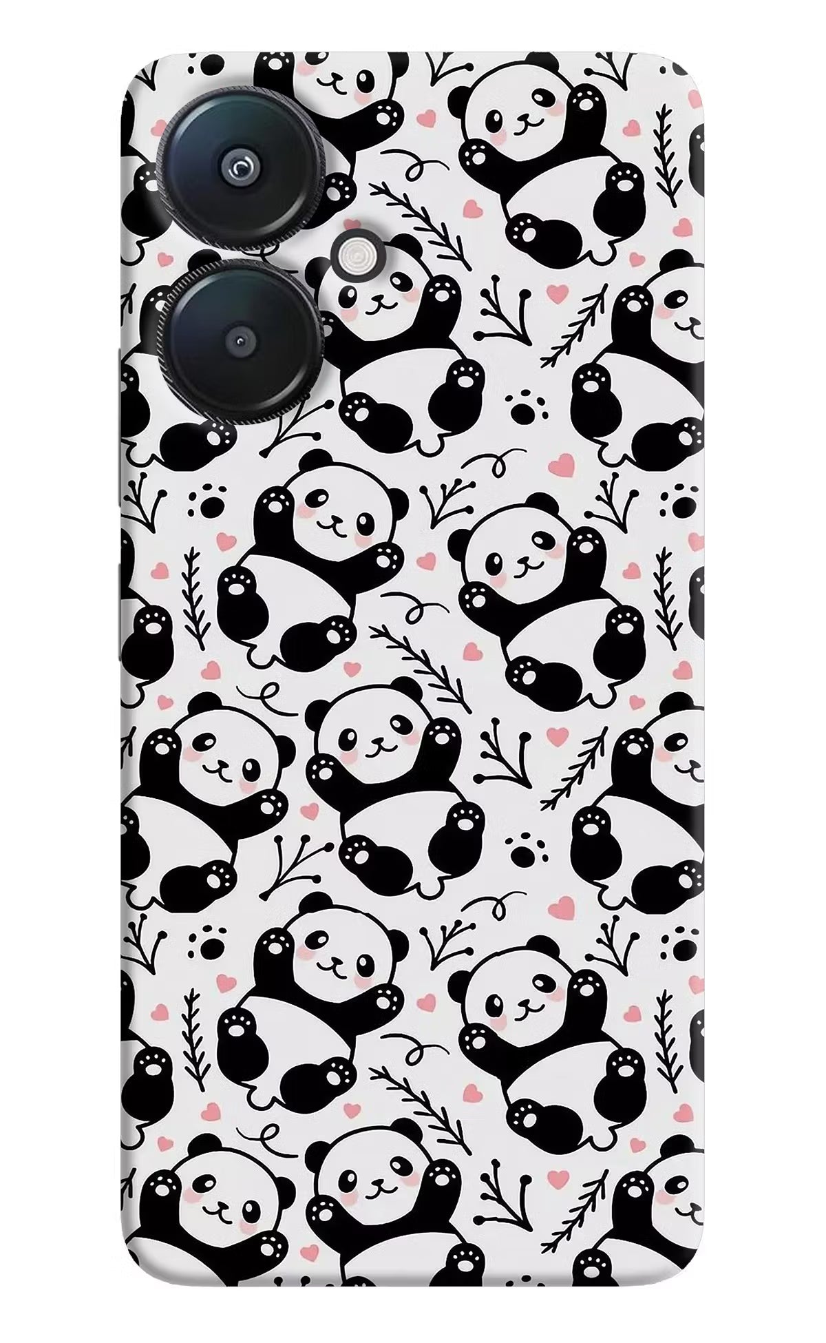 Cute Panda Redmi 13C 5G Hard Case Back Cover by Casekaro