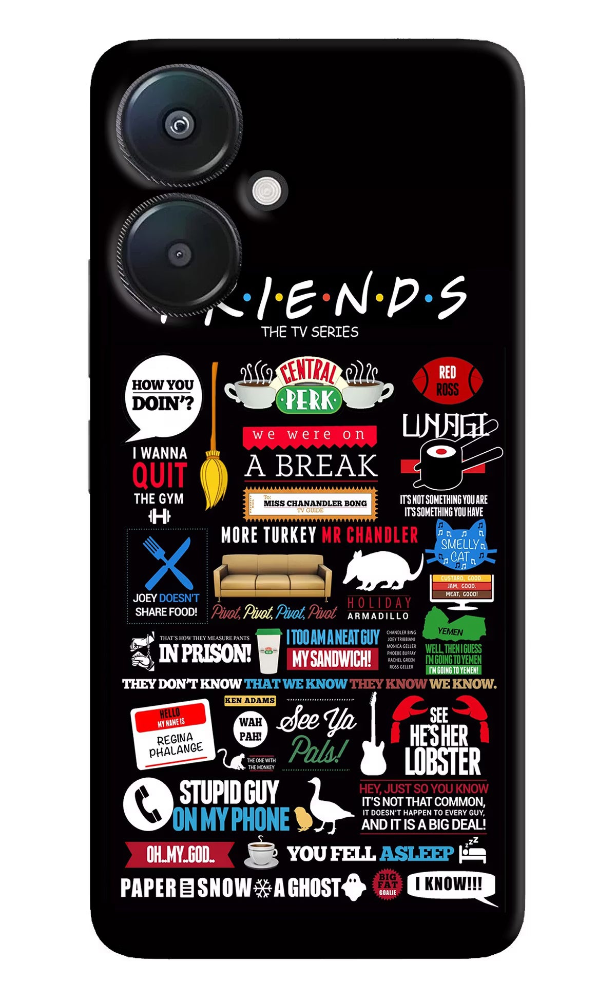 FRIENDS Redmi 13C 5G Hard Case Back Cover by Casekaro