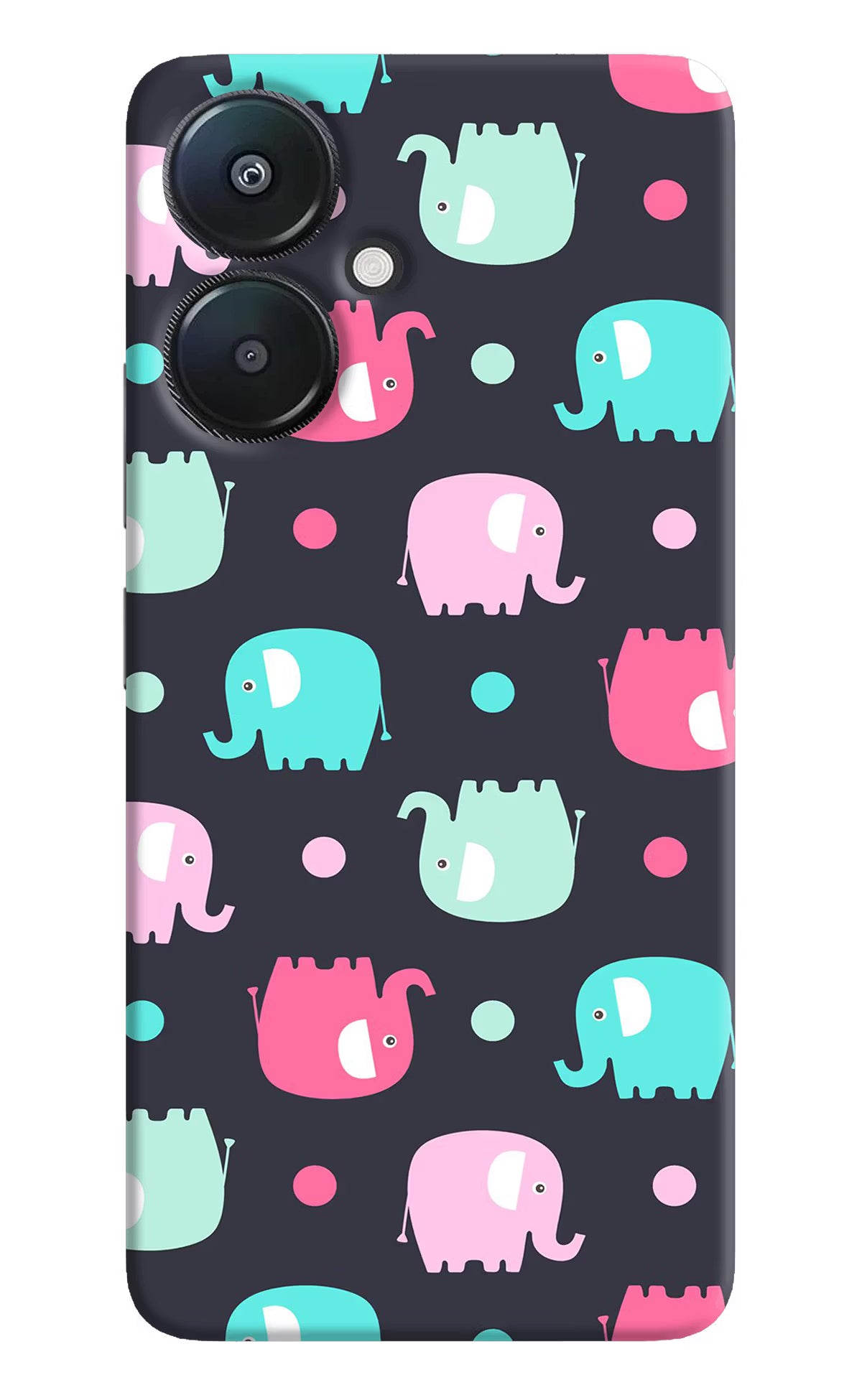 Elephants Redmi 13C 5G Hard Case Back Cover by Casekaro