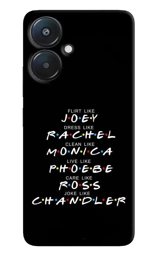 FRIENDS Character Redmi 13C 5G Hard Case Back Cover by Casekaro