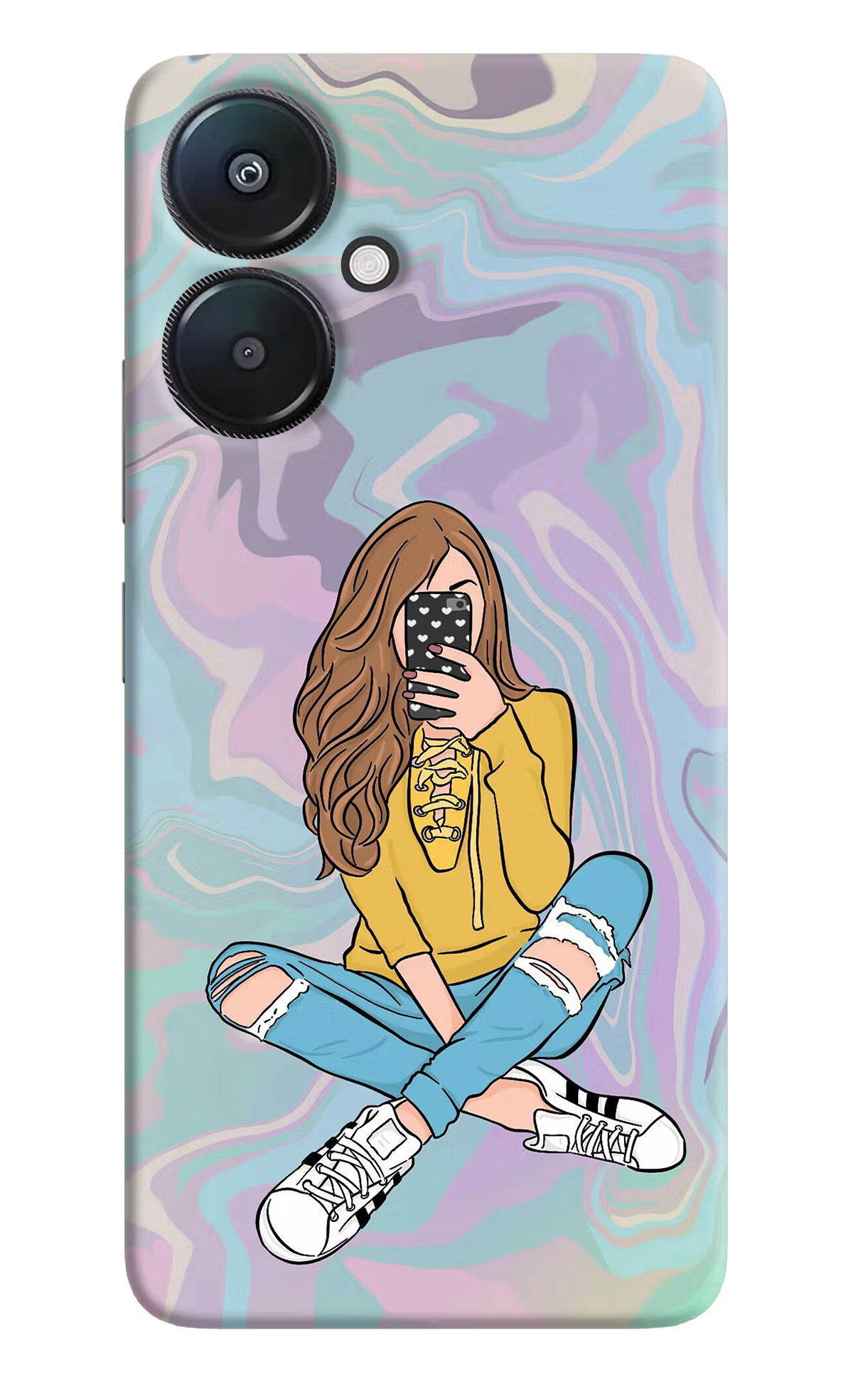 Selfie Girl Redmi 13C 5G Hard Case Back Cover by Casekaro