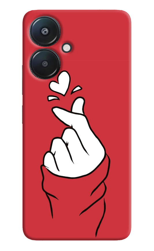 Korean Love Sign Redmi 13C 5G Hard Case Back Cover by Casekaro