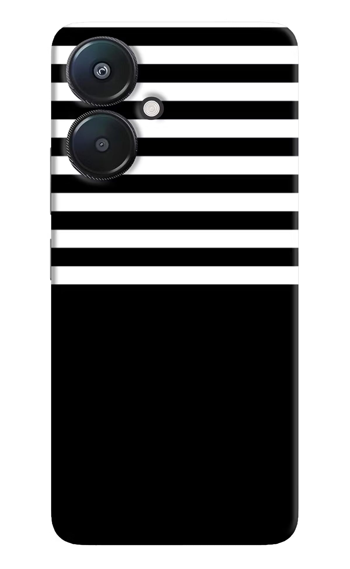 Black and White Print Redmi 13C 5G Hard Case Back Cover by Casekaro
