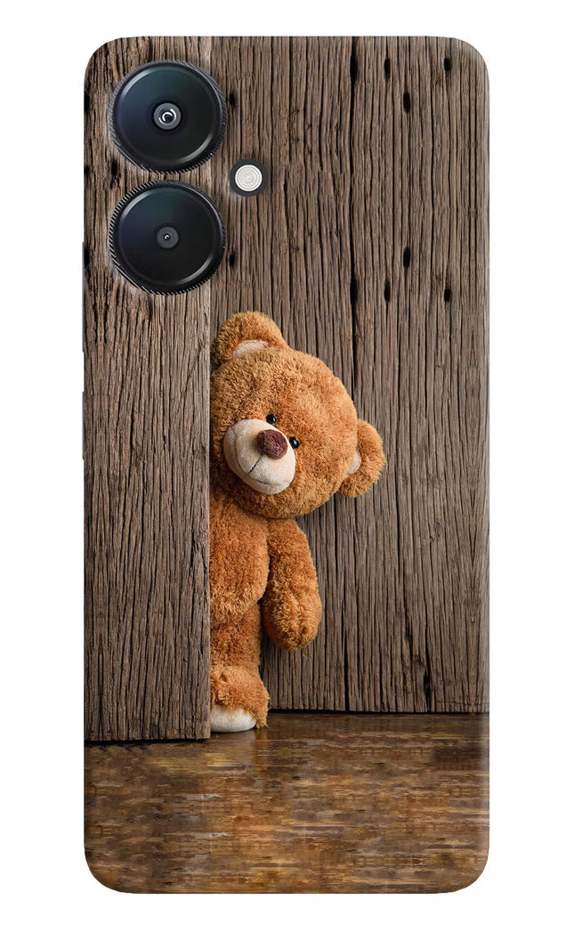 Teddy Wooden Redmi 13C 5G Hard Case Back Cover by Casekaro
