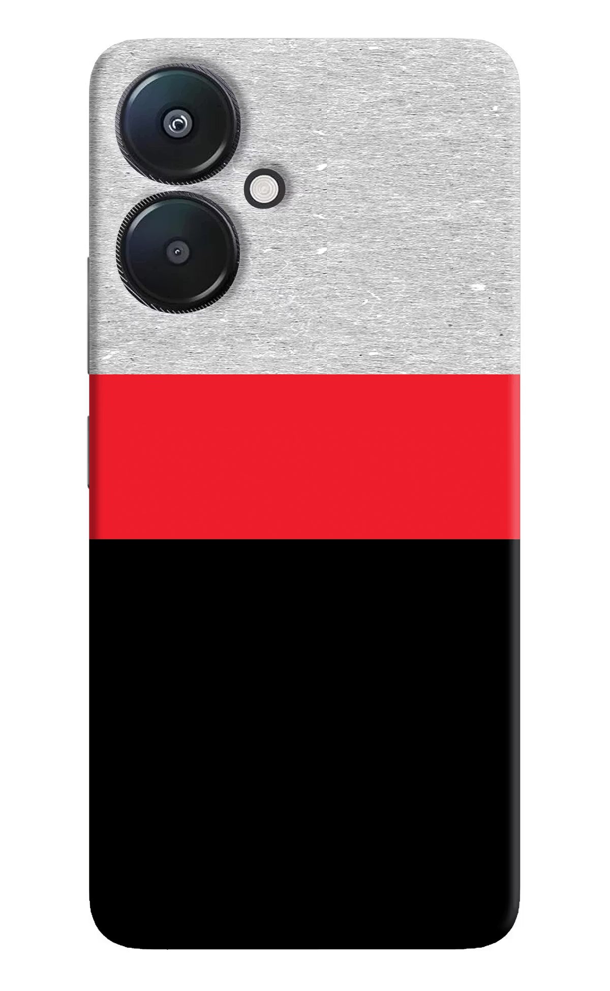 Tri Color Pattern Redmi 13C 5G Hard Case Back Cover by Casekaro