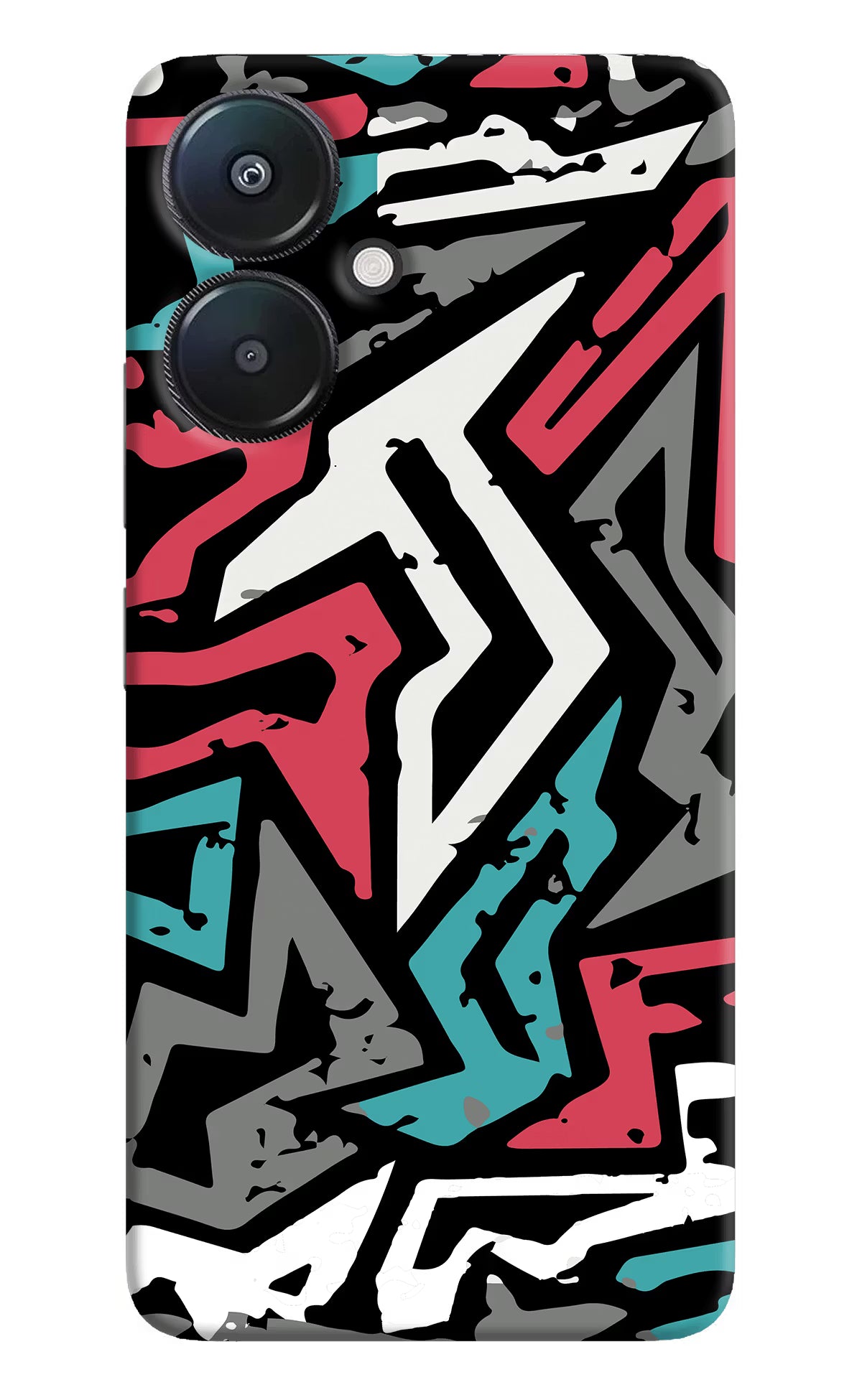 Geometric Graffiti Redmi 13C 5G Hard Case Back Cover by Casekaro