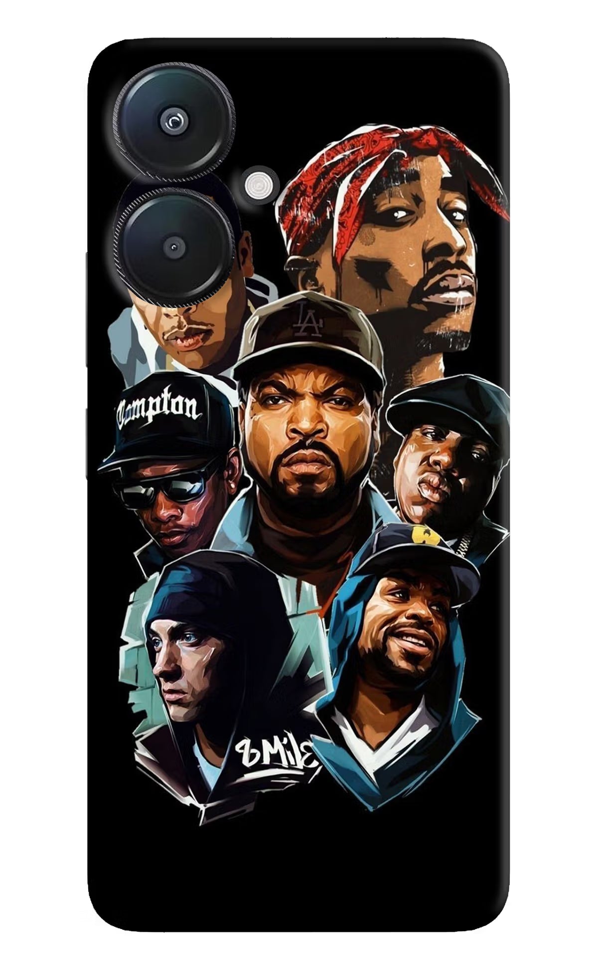 Rappers Redmi 13C 5G Hard Case Back Cover by Casekaro