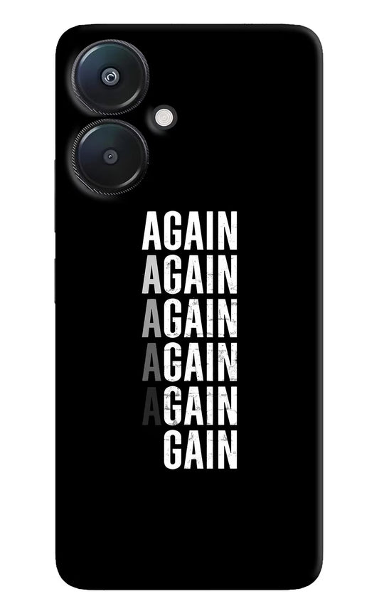 Again Again Gain Redmi 13C 5G Hard Case Back Cover by Casekaro