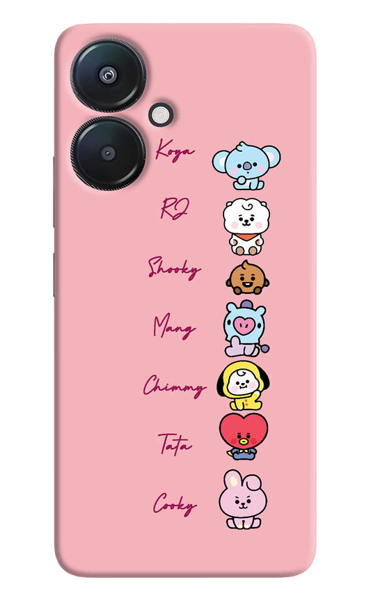 BTS names Redmi 13C 5G Hard Case Back Cover by Casekaro