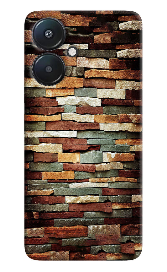 Bricks Pattern Redmi 13C 5G Back Cover