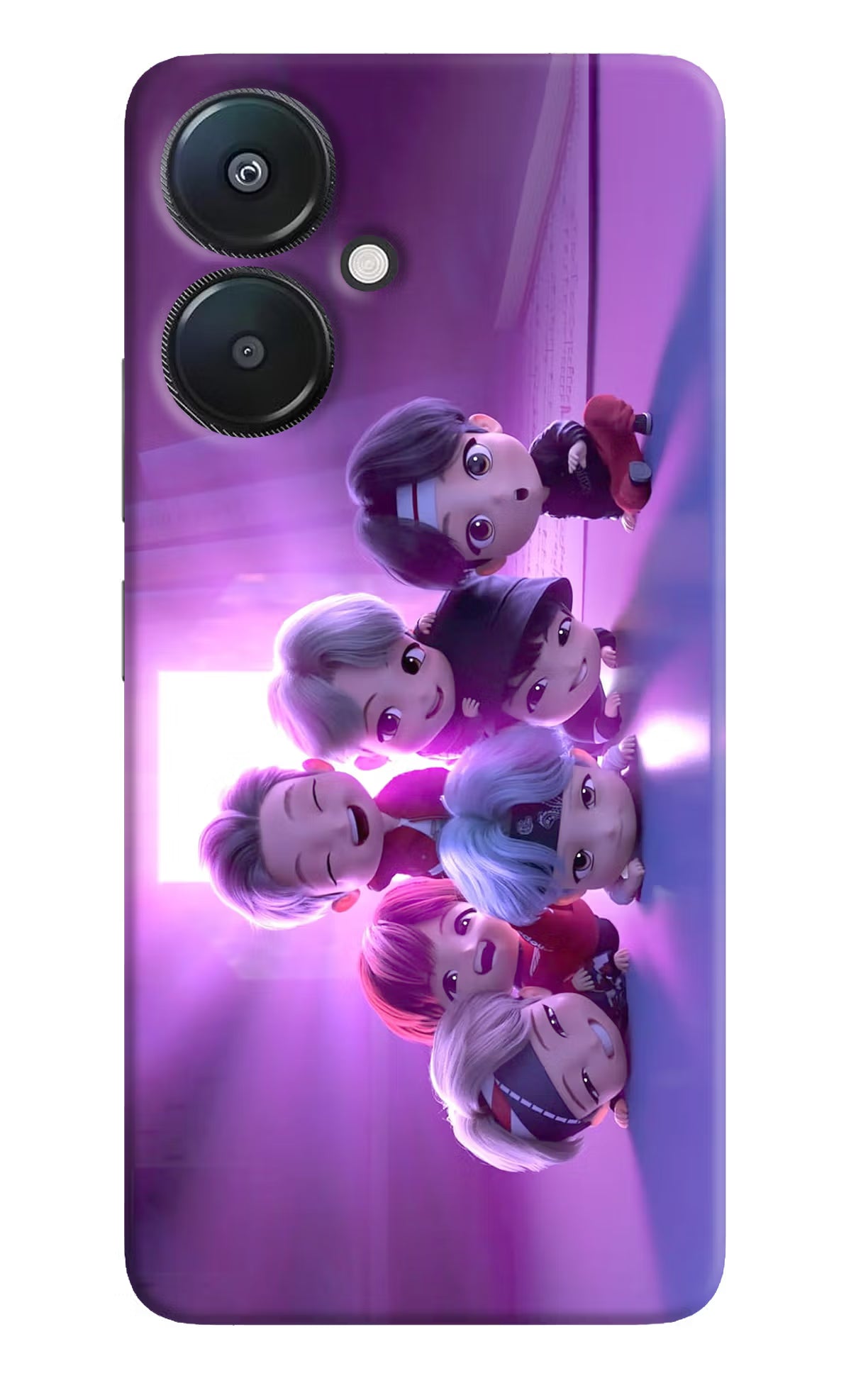 BTS Chibi Redmi 13C 5G Hard Case Back Cover by Casekaro
