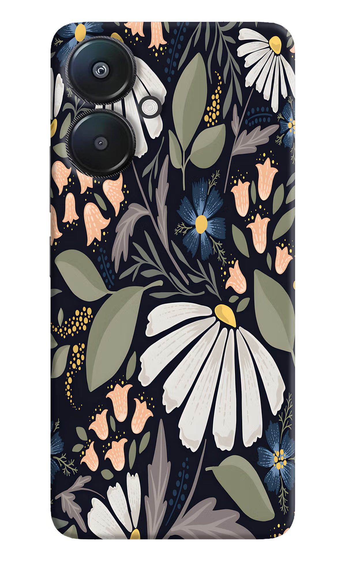 Flowers Art Redmi 13C 5G Hard Case Back Cover by Casekaro