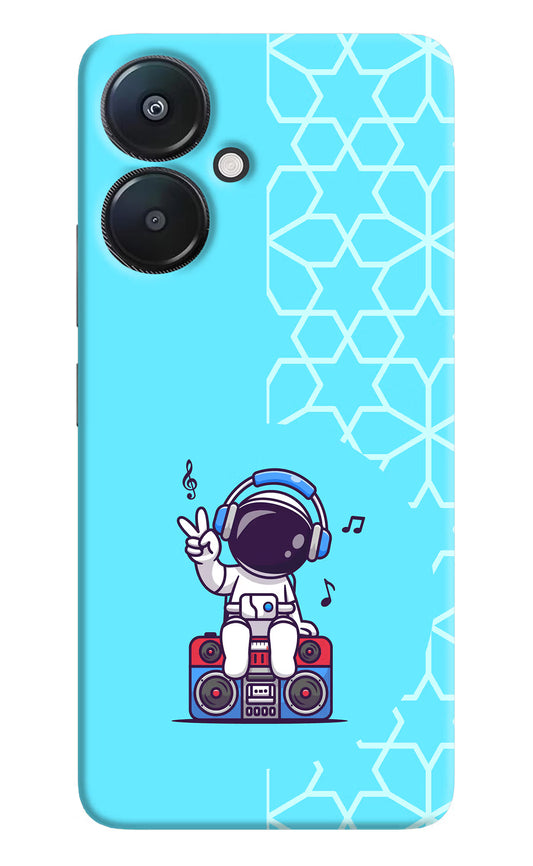 Cute Astronaut Chilling Redmi 13C 5G Hard Case Back Cover by Casekaro