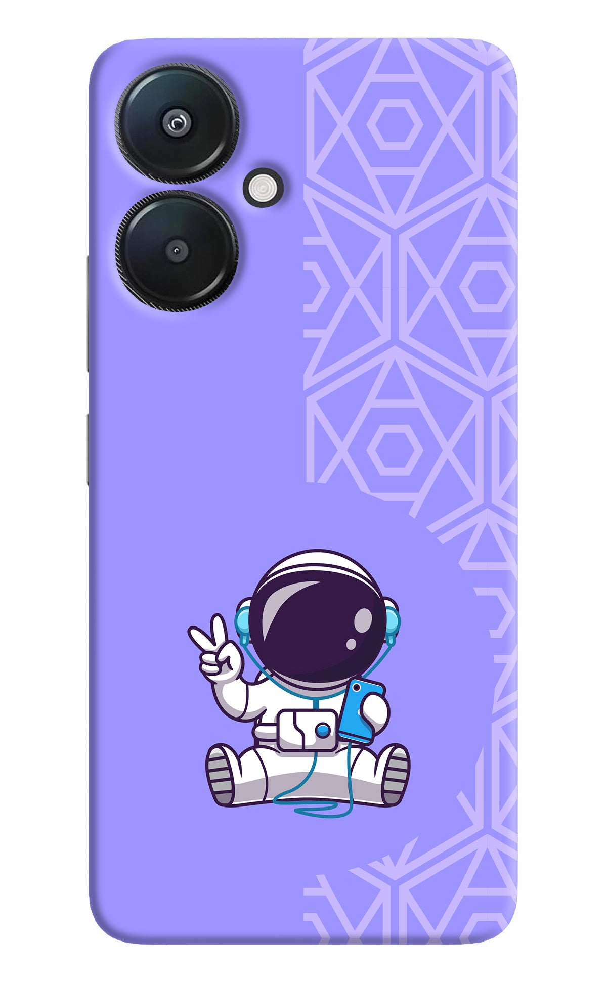 Cute Astronaut Chilling Redmi 13C 5G Back Cover