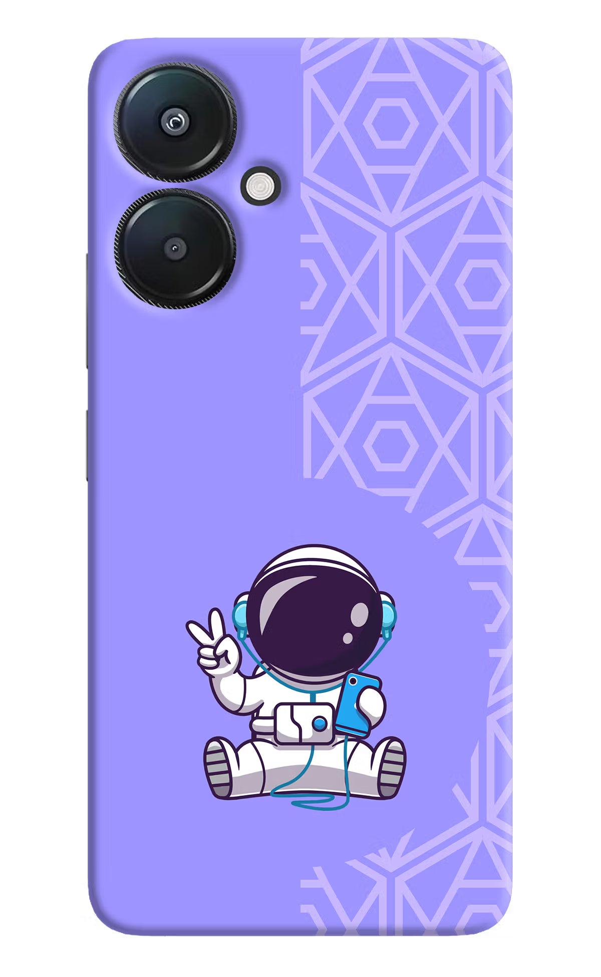 Cute Astronaut Chilling Redmi 13C 5G Hard Case Back Cover by Casekaro