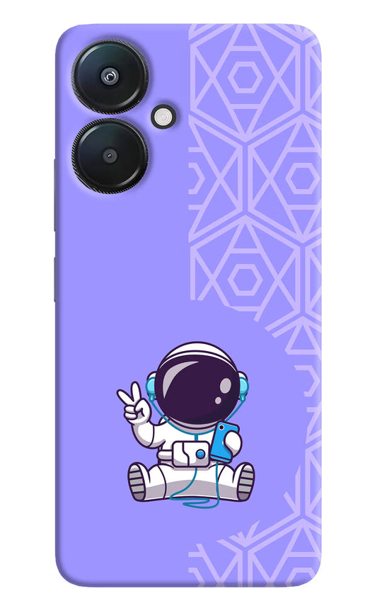 Cute Astronaut Chilling Redmi 13C 5G Hard Case Back Cover by Casekaro