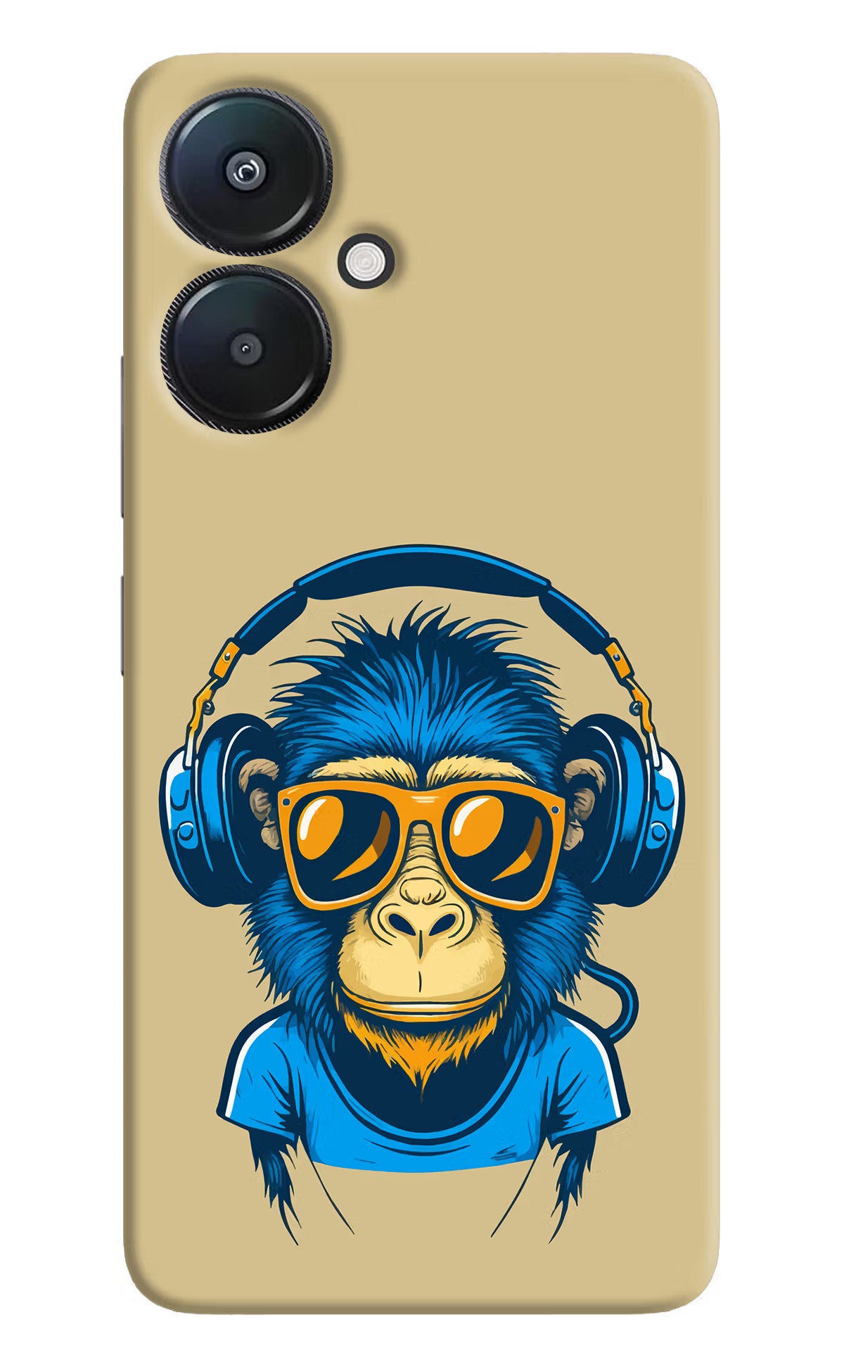 Monkey Headphone Redmi 13C 5G Hard Case Back Cover by Casekaro