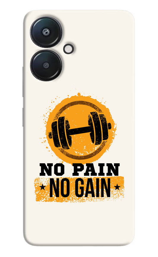 No Pain No Gain Redmi 13C 5G Hard Case Back Cover by Casekaro