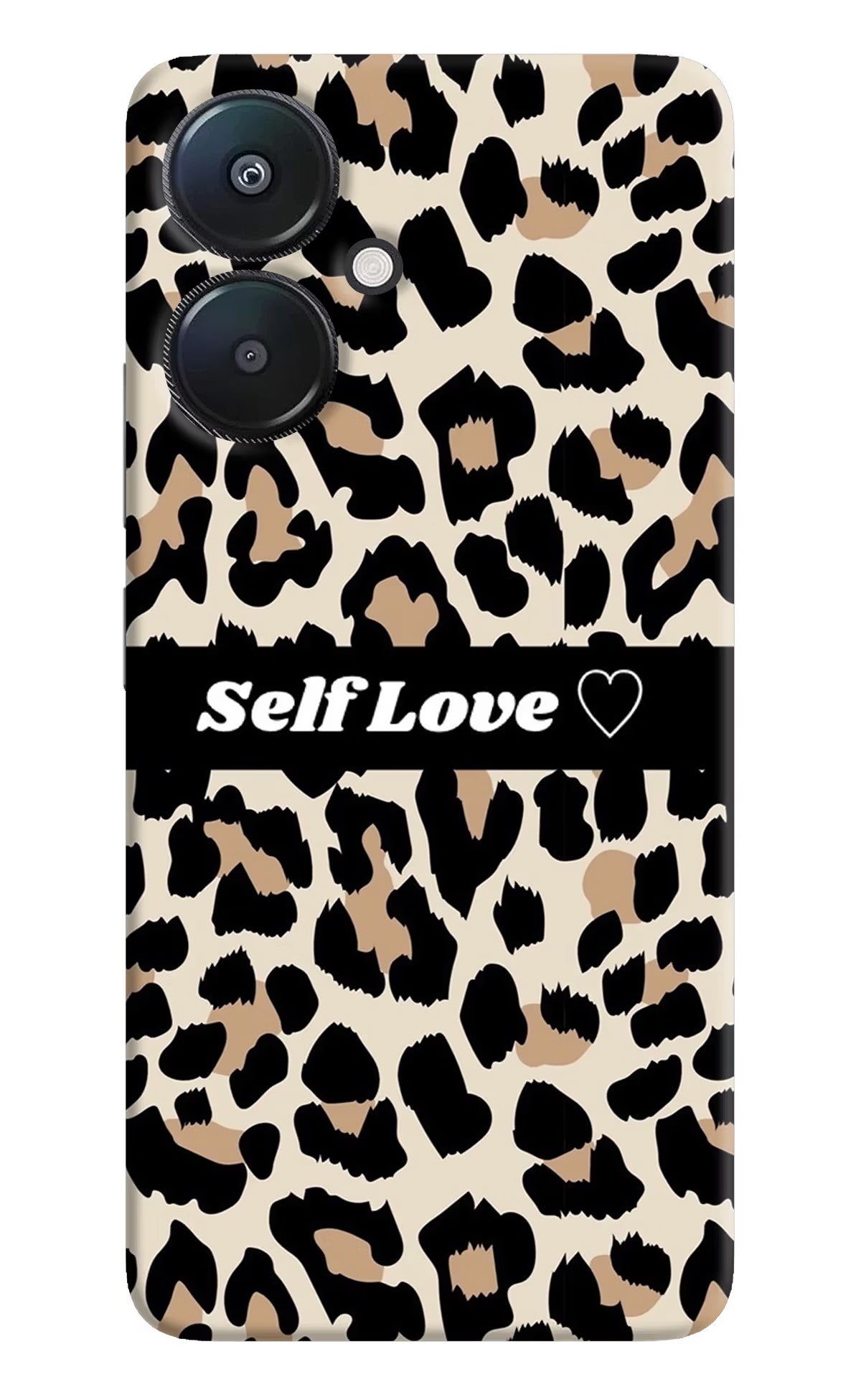 Leopard Print Self Love Redmi 13C 5G Hard Case Back Cover by Casekaro