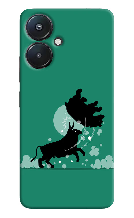 Bull Conqueror Redmi 13C 5G Hard Case Back Cover by Casekaro
