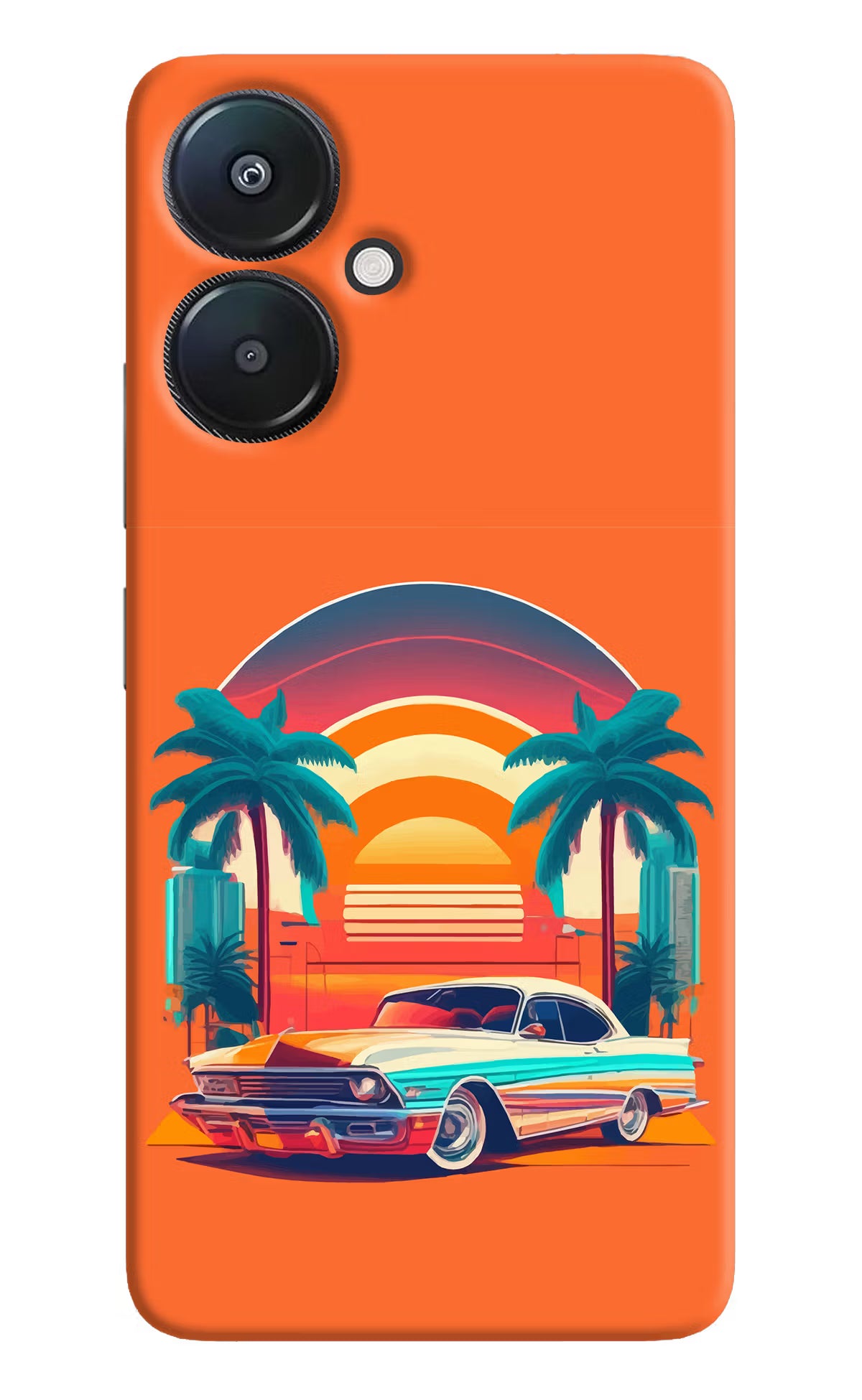 Palm Drive 80s Redmi 13C 5G Hard Case Back Cover by Casekaro