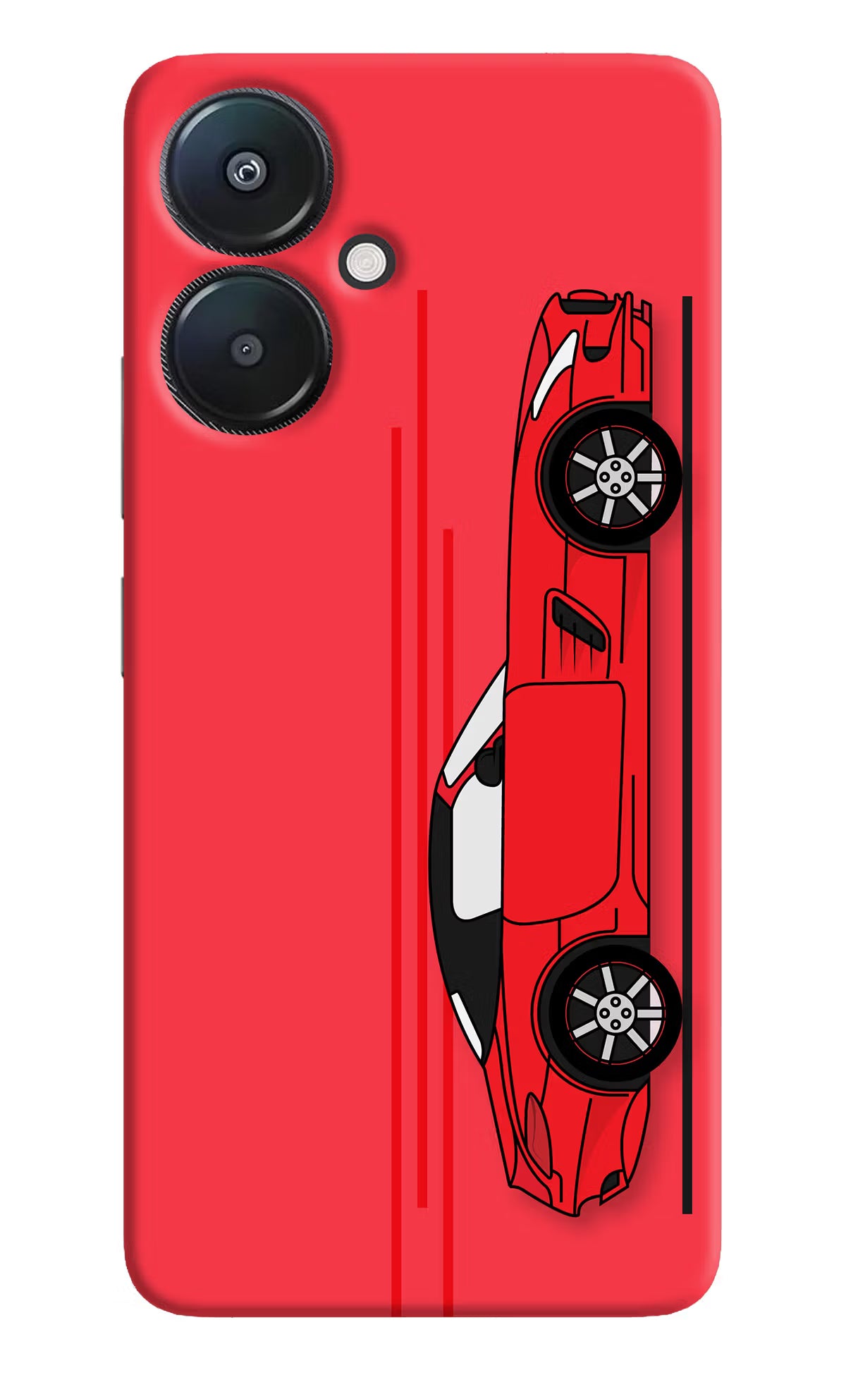 Red Velocity Redmi 13C 5G Hard Case Back Cover by Casekaro