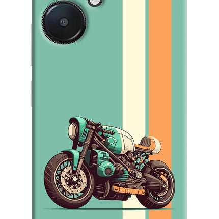 Striped Moto Drift Redmi 13C 5G Hard Case Back Cover by Casekaro