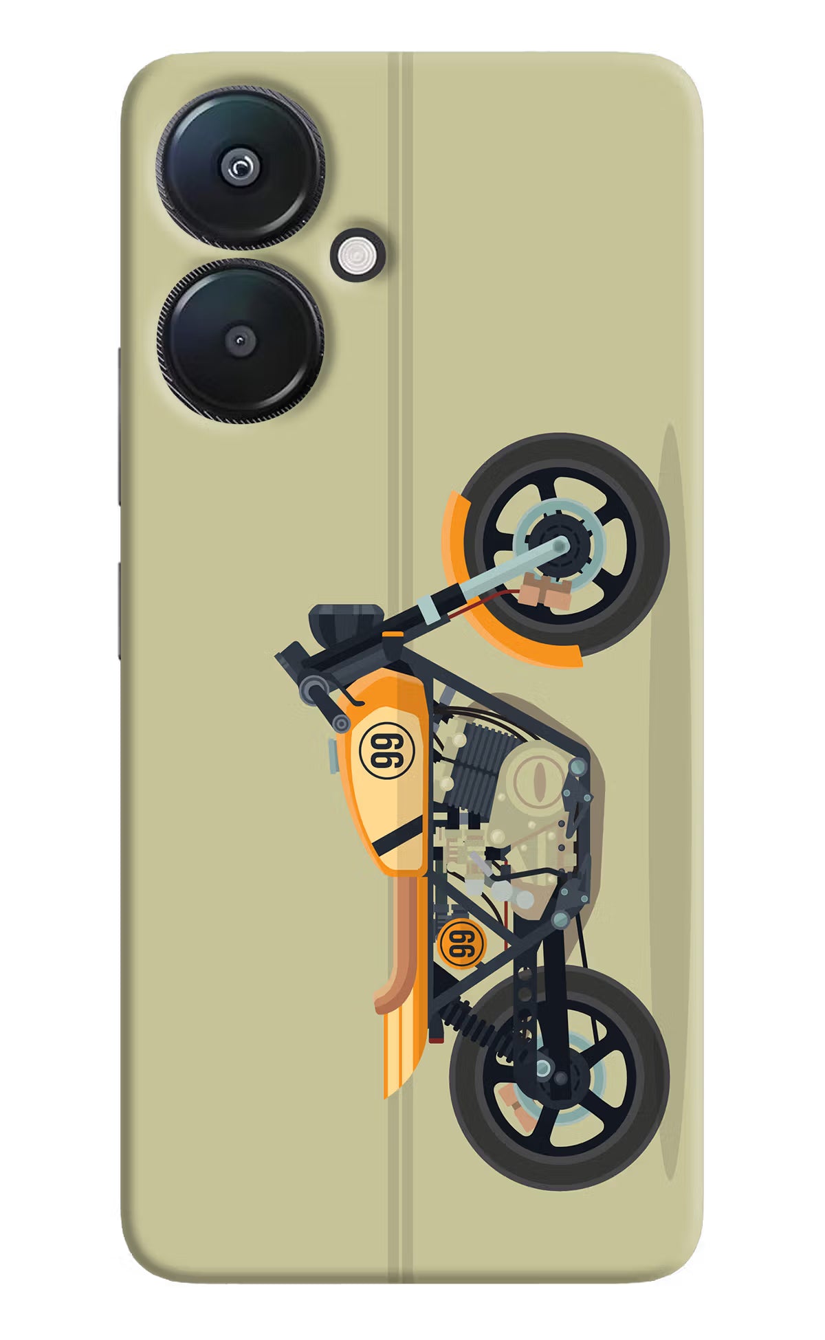 Vertical Speedster Redmi 13C 5G Hard Case Back Cover by Casekaro