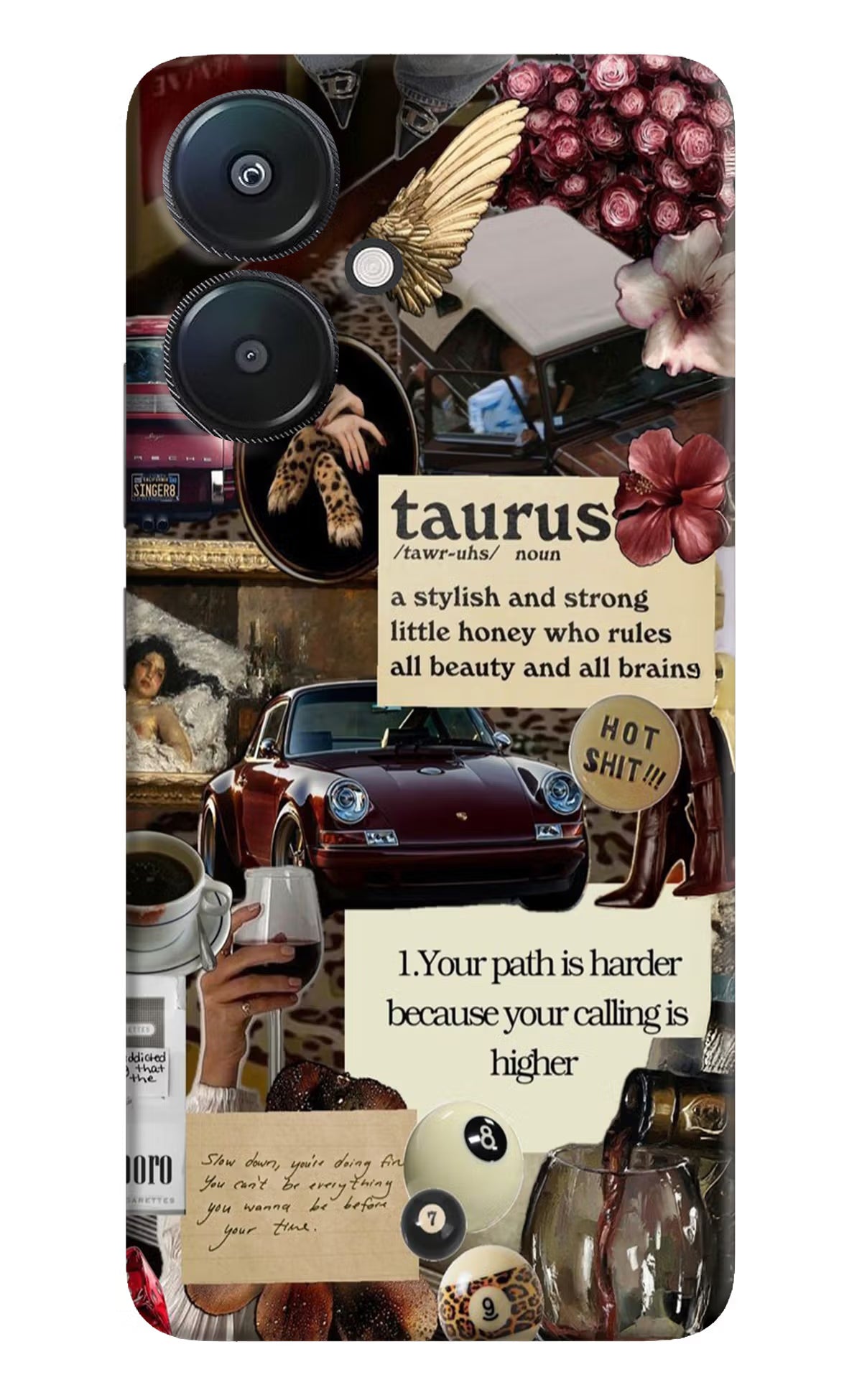 Taurus Zodiac Redmi 13C 5G Hard Case Back Cover by Casekaro