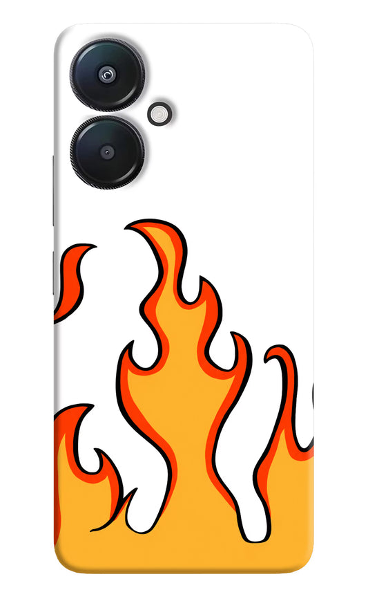 Fired Up – White Redmi 13C 5G Hard Case Back Cover by Casekaro