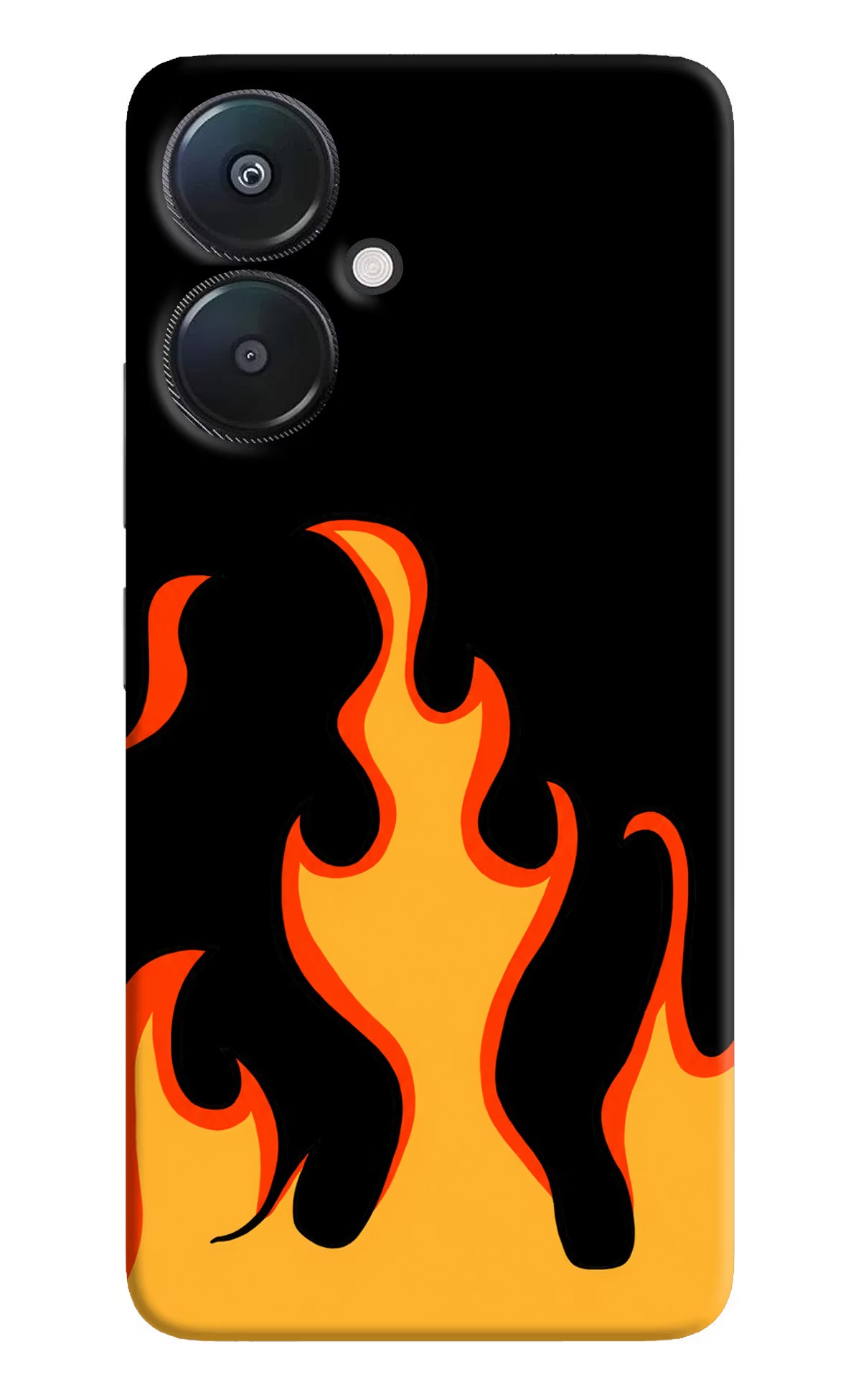 Fired Up – Black Redmi 13C 5G Hard Case Back Cover by Casekaro