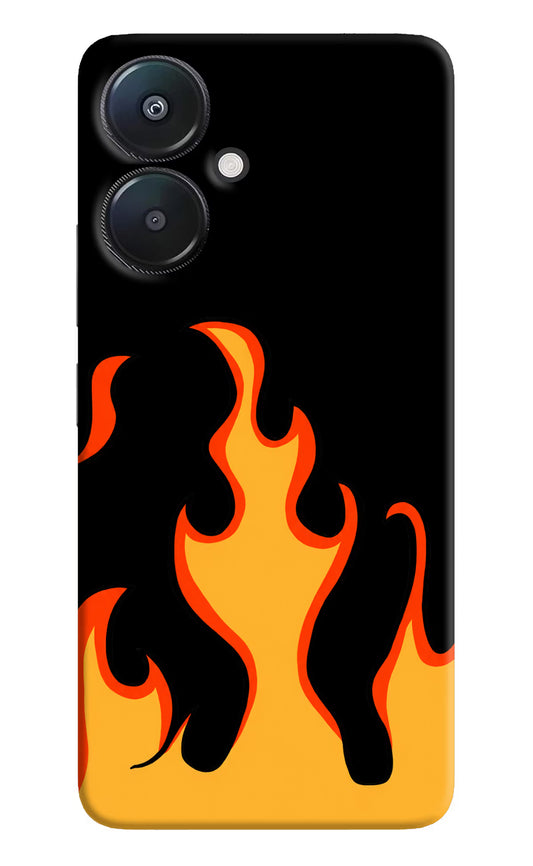 Fired Up – Black Redmi 13C 5G Hard Case Back Cover by Casekaro
