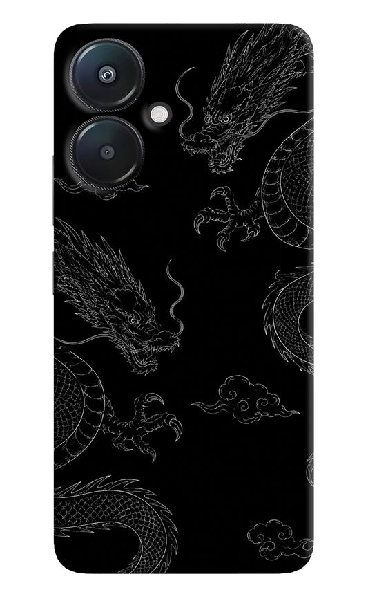 Twin Dragons Redmi 13C 5G Hard Case Back Cover by Casekaro