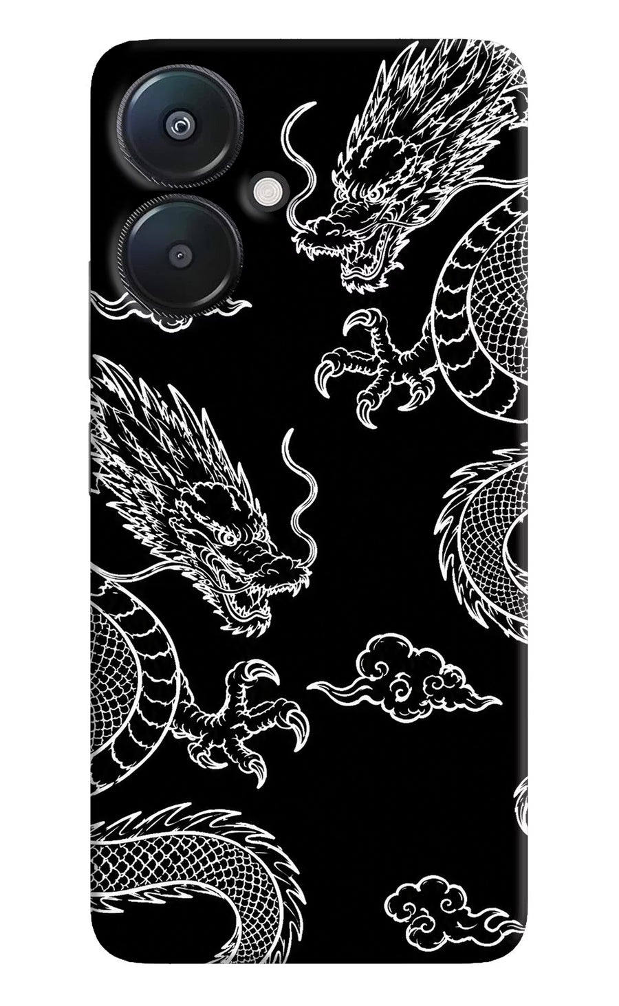 Twin Dragons Redmi 13C 5G Back Cover, Hard case