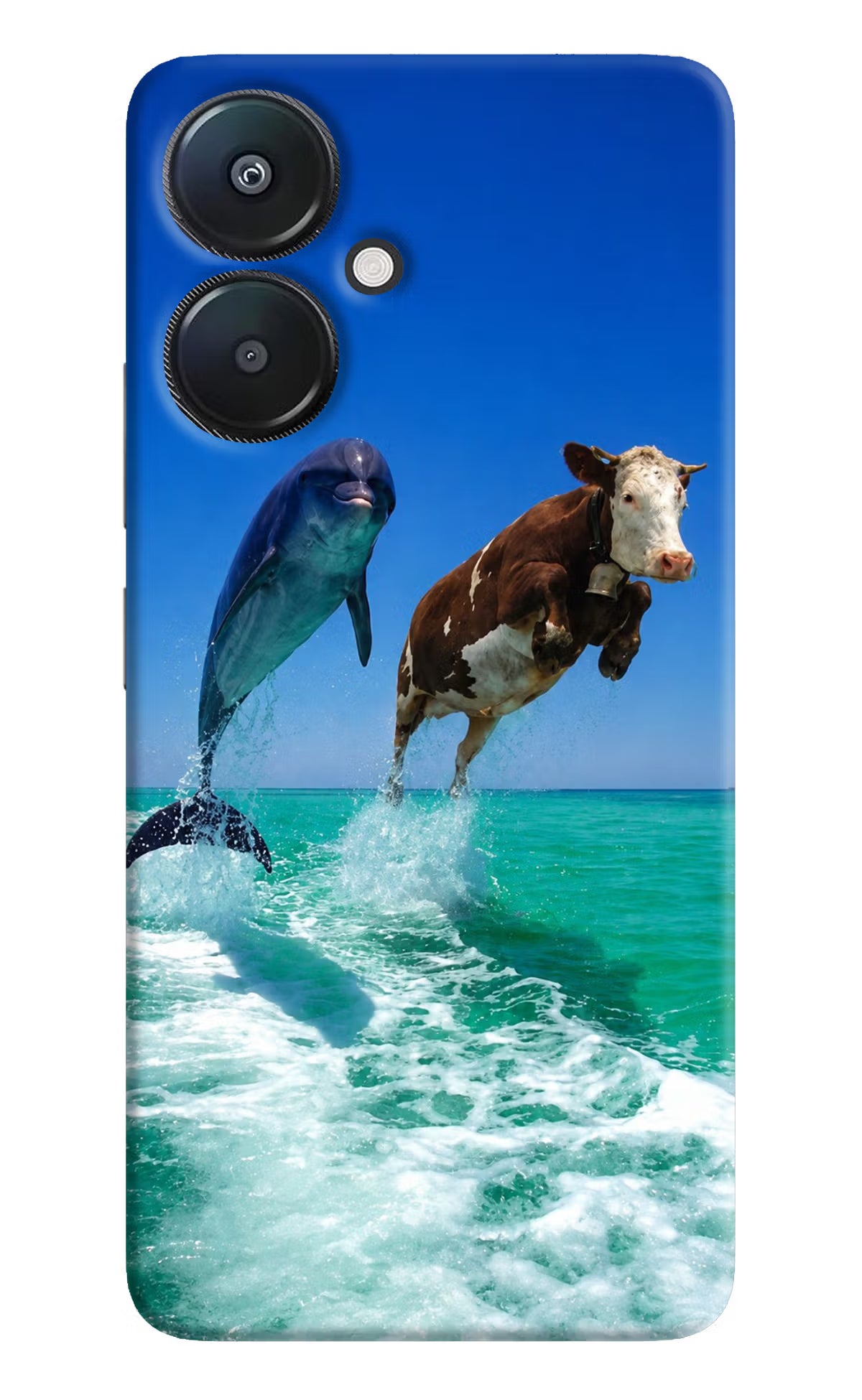 Dolphin vs Cow Redmi 13C 5G Back Cover